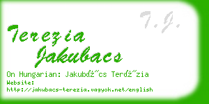 terezia jakubacs business card